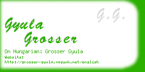 gyula grosser business card